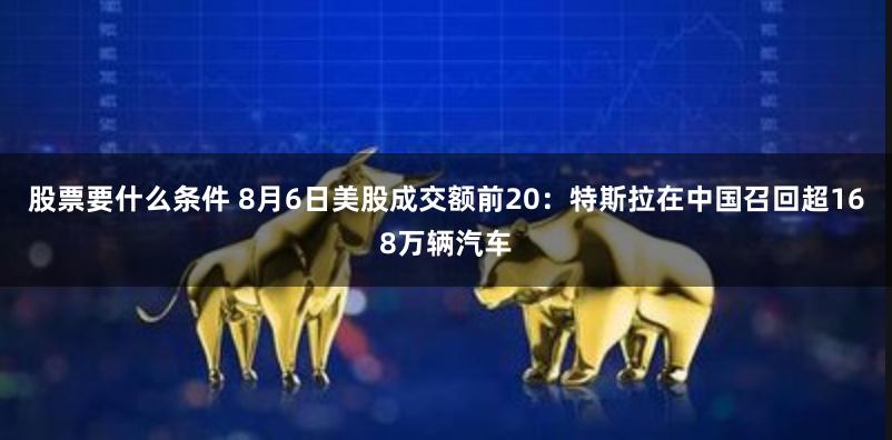 股票要什么条件 8月6日美股成交额前20：特斯拉在中国召回超168万辆汽车